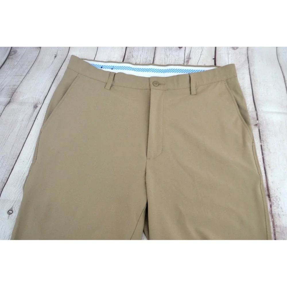 FOOTJOY Men's Flat‎ Front Casual Performance Golf Pants SIZE 36/34 Tan